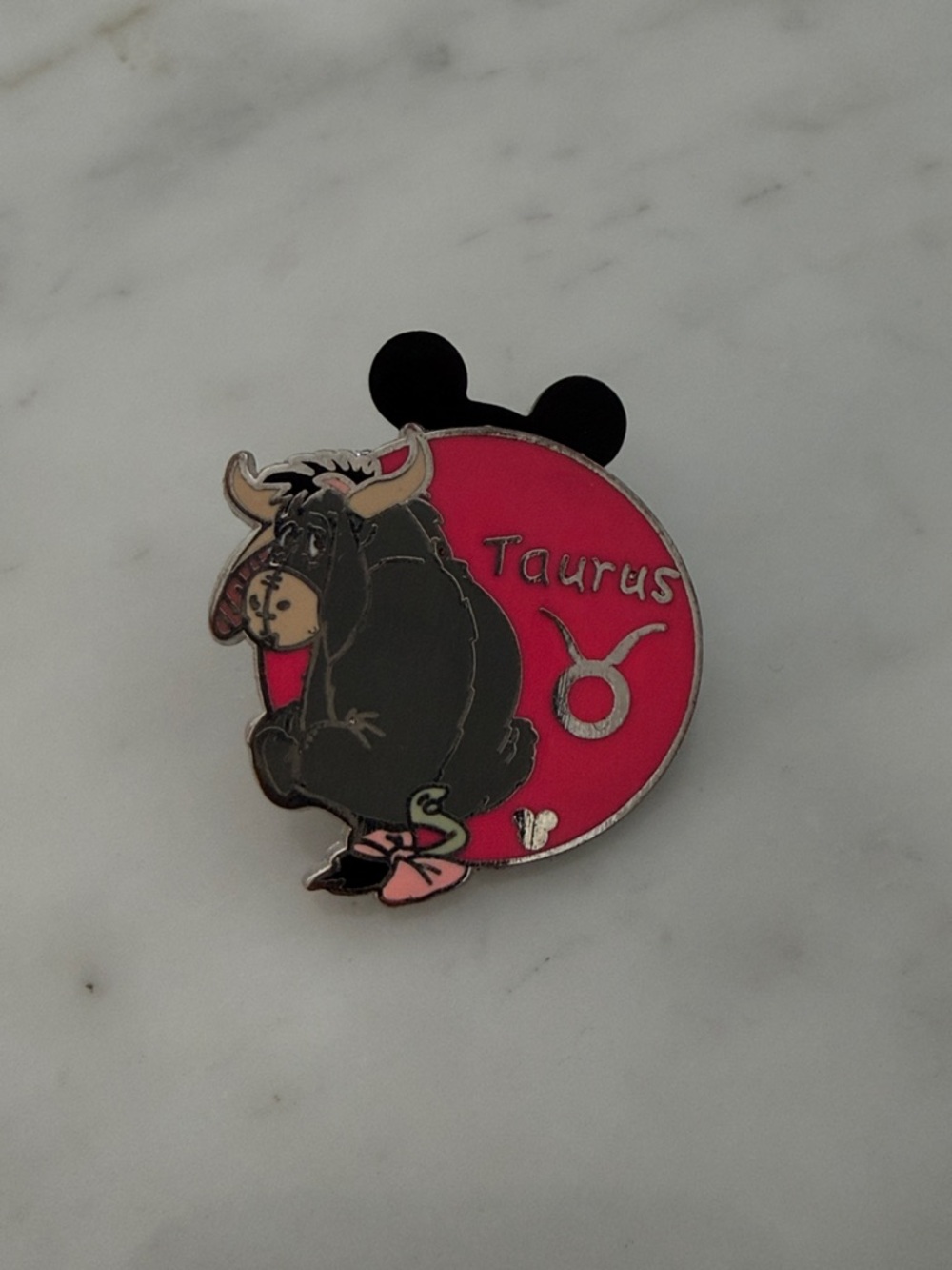 Disney Taurus Zodiac Enamel Pin - Pink
